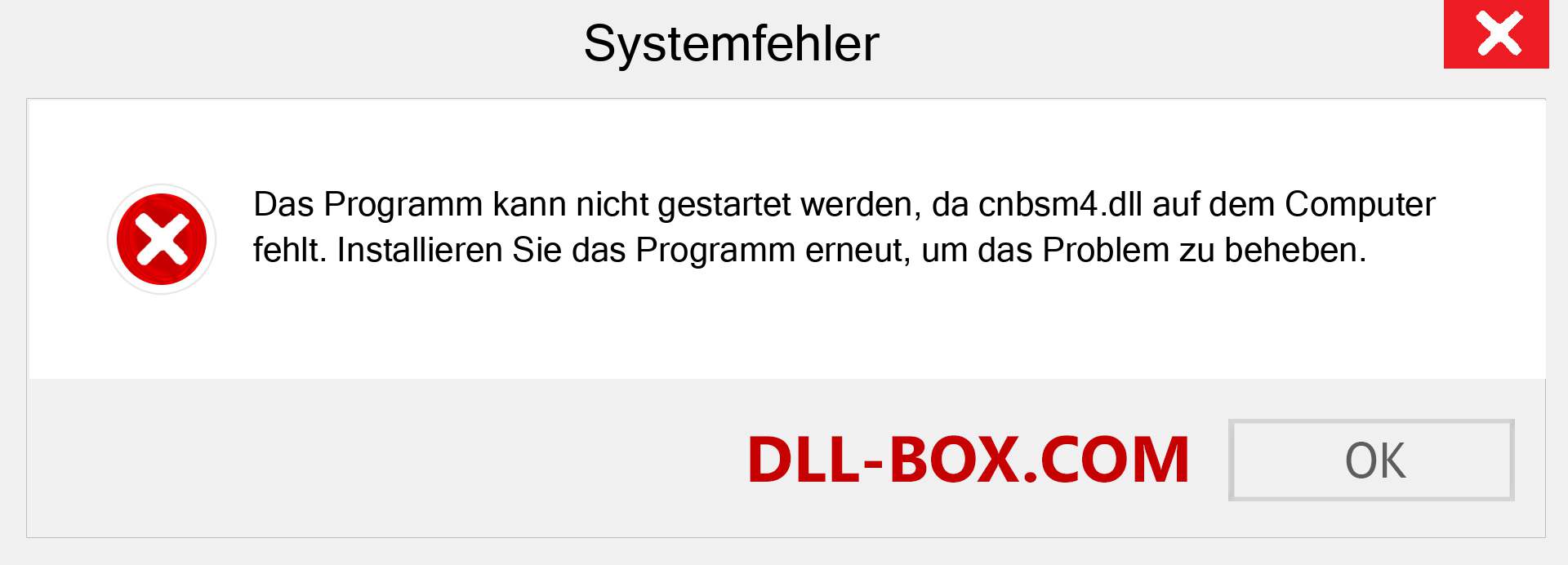 cnbsm4.dll-Datei fehlt?. Download für Windows 7, 8, 10 - Fix cnbsm4 dll Missing Error unter Windows, Fotos, Bildern